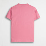 100% Cotton T-Shirt with Heart Graphic Print - Wild Rose