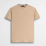 T-shirt 100% cotone mercerizzato doppia costina - Khaky
