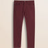 Pantalone 5 Tasche in Drill di Cotone Slim Fit fronte - Merlot