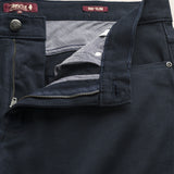 Pantalone 5 Tasche in Drill di Cotone Slim Fit dettaglio apertura - Navy Blue