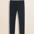 Pantalone 5 Tasche in Cotone Dobby Slim Fit fronte - Navy Blue
