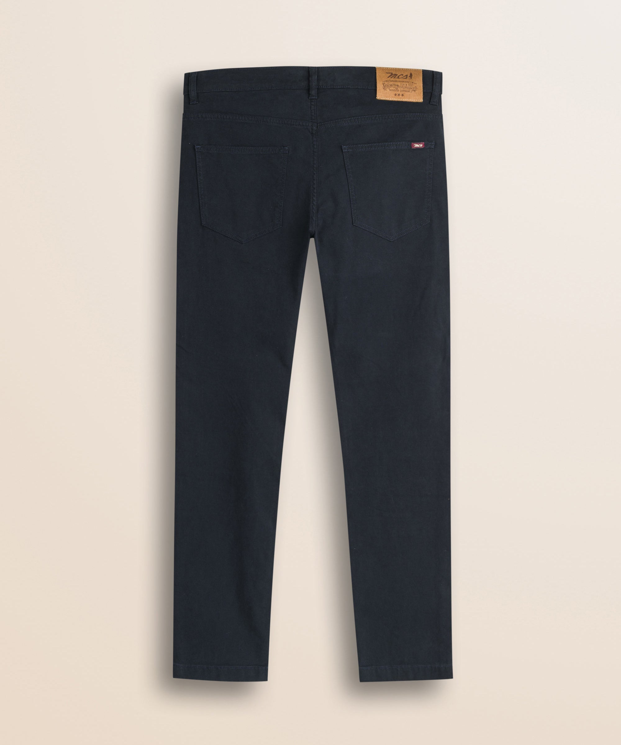 Pantalone 5 Tasche in Cotone Dobby Slim Fit retro - Navy Blue