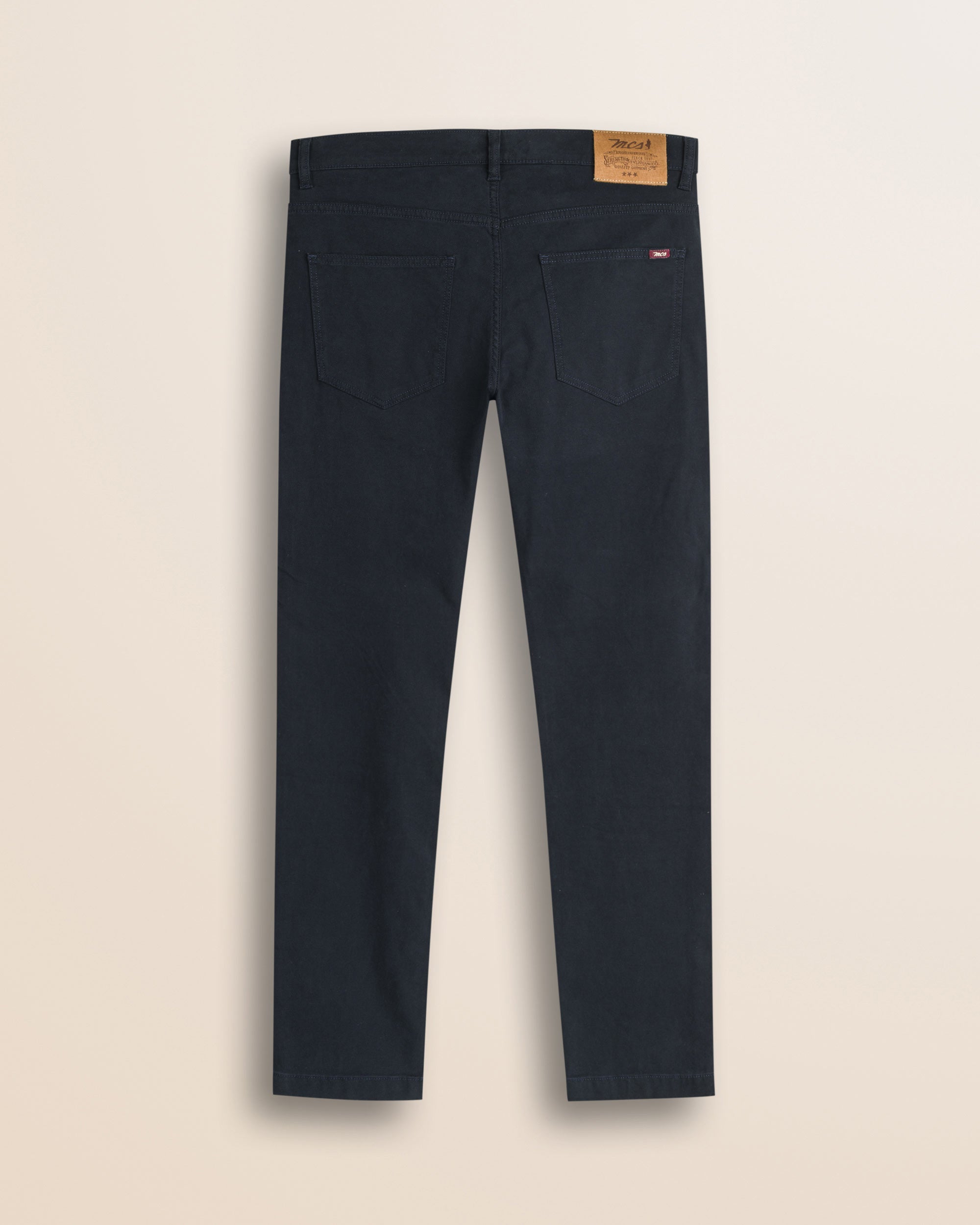 Pantalone 5 Tasche in Cotone Dobby Slim Fit retro - Navy Blue