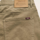 Pantalone 5 Tasche in Cotone Dobby Slim Fit dettaglio retro - Elmwood Brown