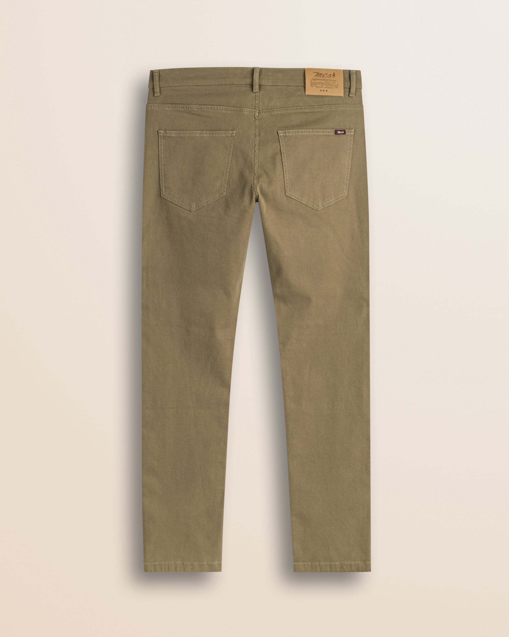 Pantalone 5 Tasche in Cotone Dobby Slim Fit retro - Elmwood Brown