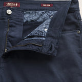 Pantalone 5 Tasche in Gabardina Slim Fit dettaglio apertura - Navy Blue