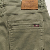 Pantalone 5 Tasche in Gabardina Slim Fit dettaglio retro - Olive Night