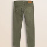 Pantalone 5 Tasche in Gabardina Slim Fit retro - Olive Night