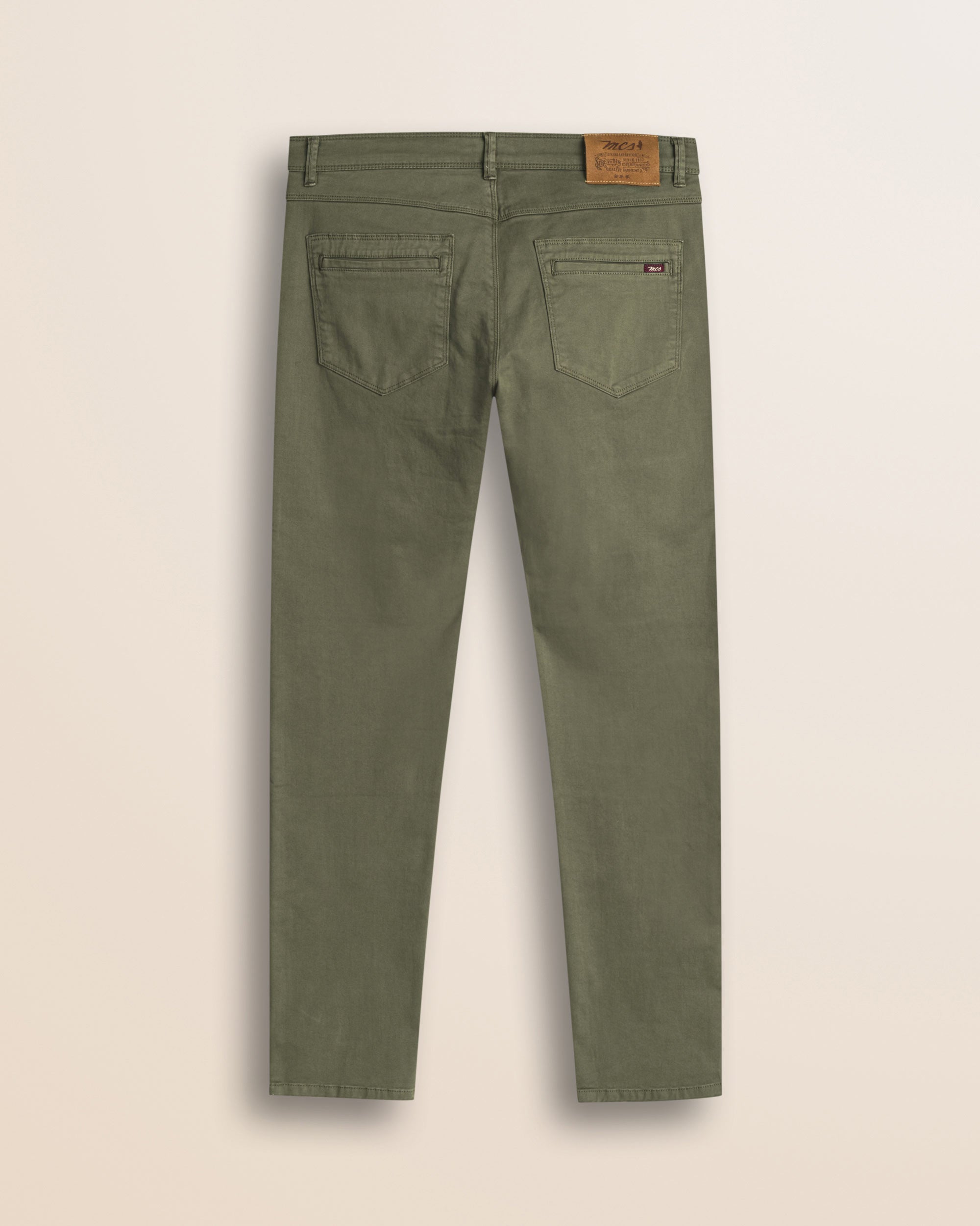 Pantalone 5 Tasche in Gabardina Slim Fit retro - Olive Night