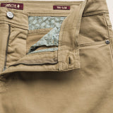 Pantalone 5 Tasche in Gabardina Slim Fit dettaglio apertura - Elmwood Brown