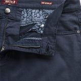 Pantalone 5 Tasche in Gabardina Regular Fit dettaglio apertura - Navy Blue