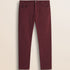 Pantalone 5 Tasche in Drill di Cotone Regular Fit fronte - Merlot