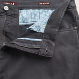 Pantalone 5 Tasche in Drill di Cotone Regular Fit dettaglio apertura - Grey