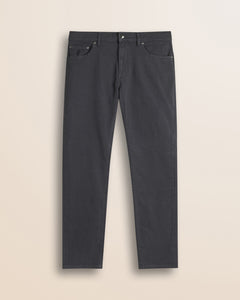 Pantalone 5 Tasche in Drill di Cotone Regular Fit fronte - Grey