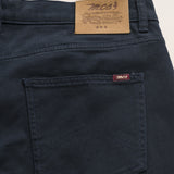 Pantalone 5 Tasche in Drill di Cotone Regular Fit dettaglio retro - Navy Blue