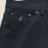 Pantalone 5 Tasche in Drill di Cotone Regular Fit dettaglio tasca - Navy Blue
