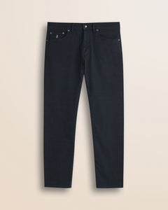 Pantalone 5 Tasche in Drill di Cotone Regular Fit fronte - Navy Blue