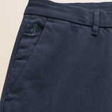Pantalone Chino in Gabardina Slim Fit dettaglio tasca - Navy Blue