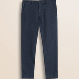 Pantalone Chino in Gabardina Slim Fit fronte - Navy Blue