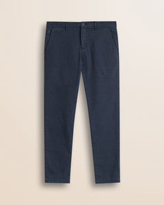 Pantalone Chino in Gabardina Slim Fit fronte - Navy Blue