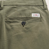 Pantalone Chino in Gabardina Slim Fit dettaglio retro - Olive Night