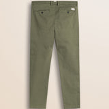 Pantalone Chino in Gabardina Slim Fit retro - Olive Night