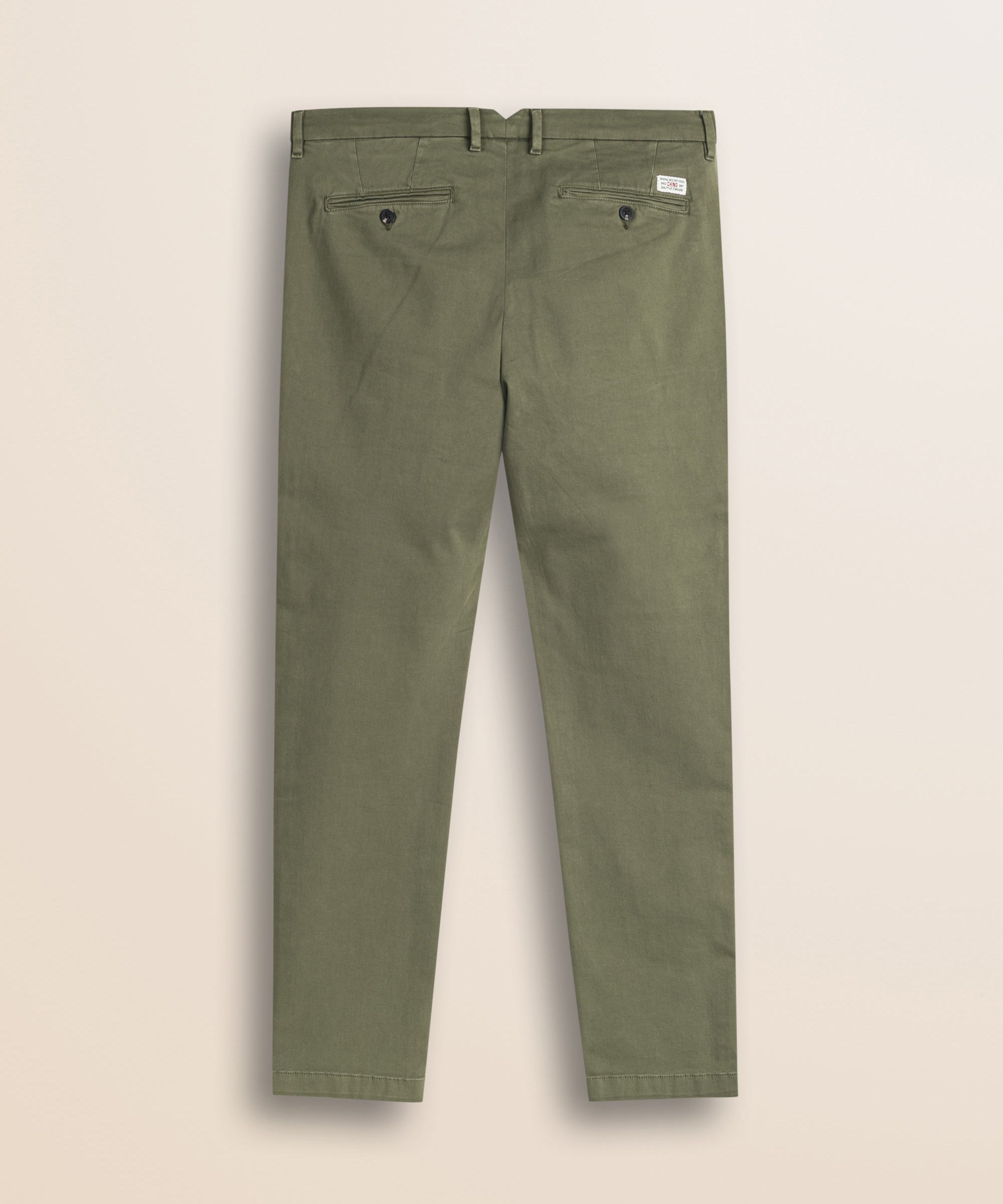 Pantalone Chino in Gabardina Slim Fit retro - Olive Night