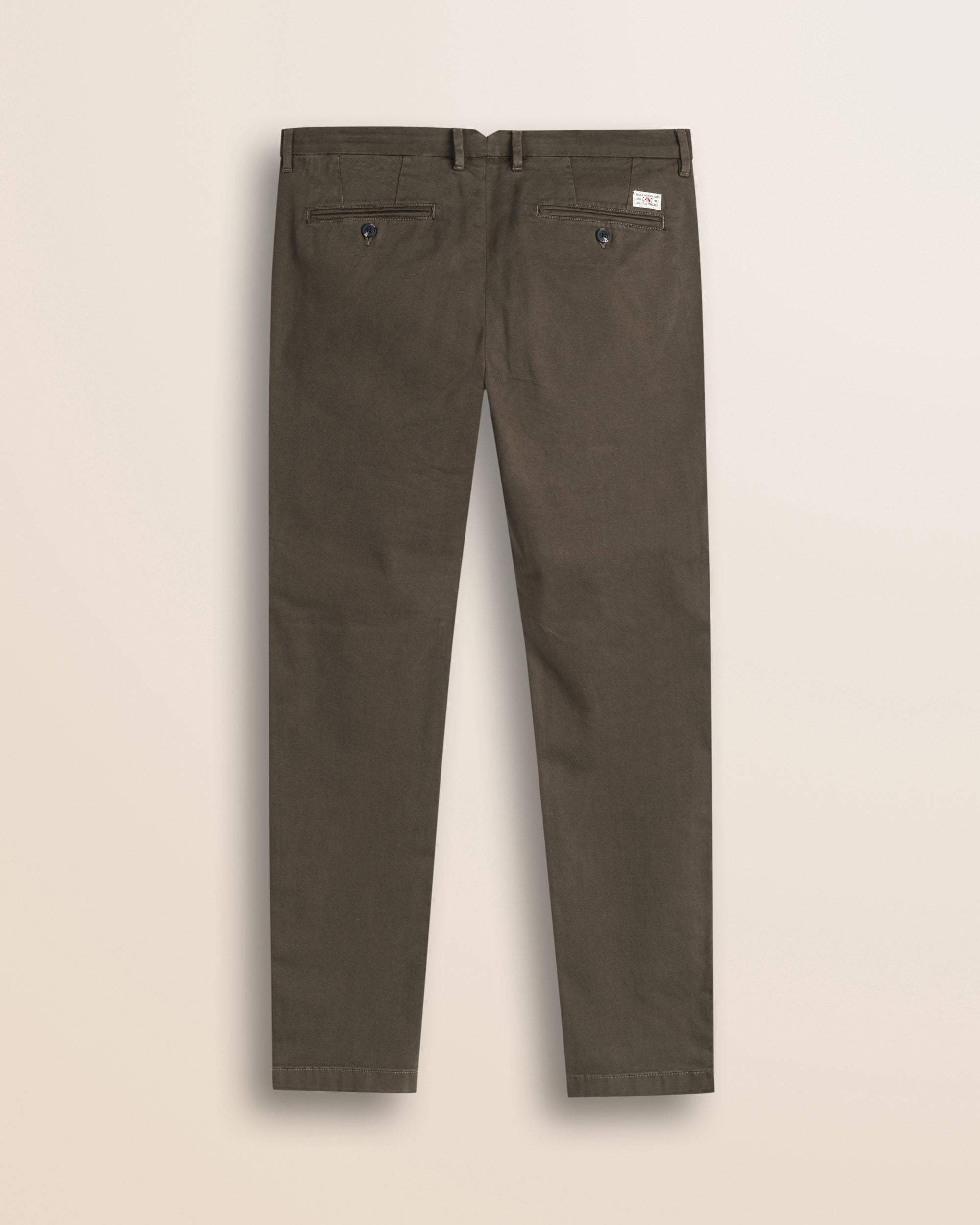 Pantalone Chino in Gabardina Slim Fit retro - Chocolate