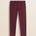 Pantalone Chino in Cotone Dobby Slim Fit fronte - Merlot