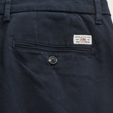 Pantalone Chino in Cotone Dobby Slim Fit dettaglio retro - Navy Blue
