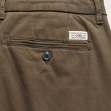 Pantalone Chino in Cotone Dobby Slim Fit dettaglio retro - Chocolate