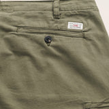 Pantalone Cargo in Gabardina Regular Fit dettaglio retro - Olive Night