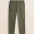 Pantalone Cargo in Gabardina Regular Fit fronte - Olive Night