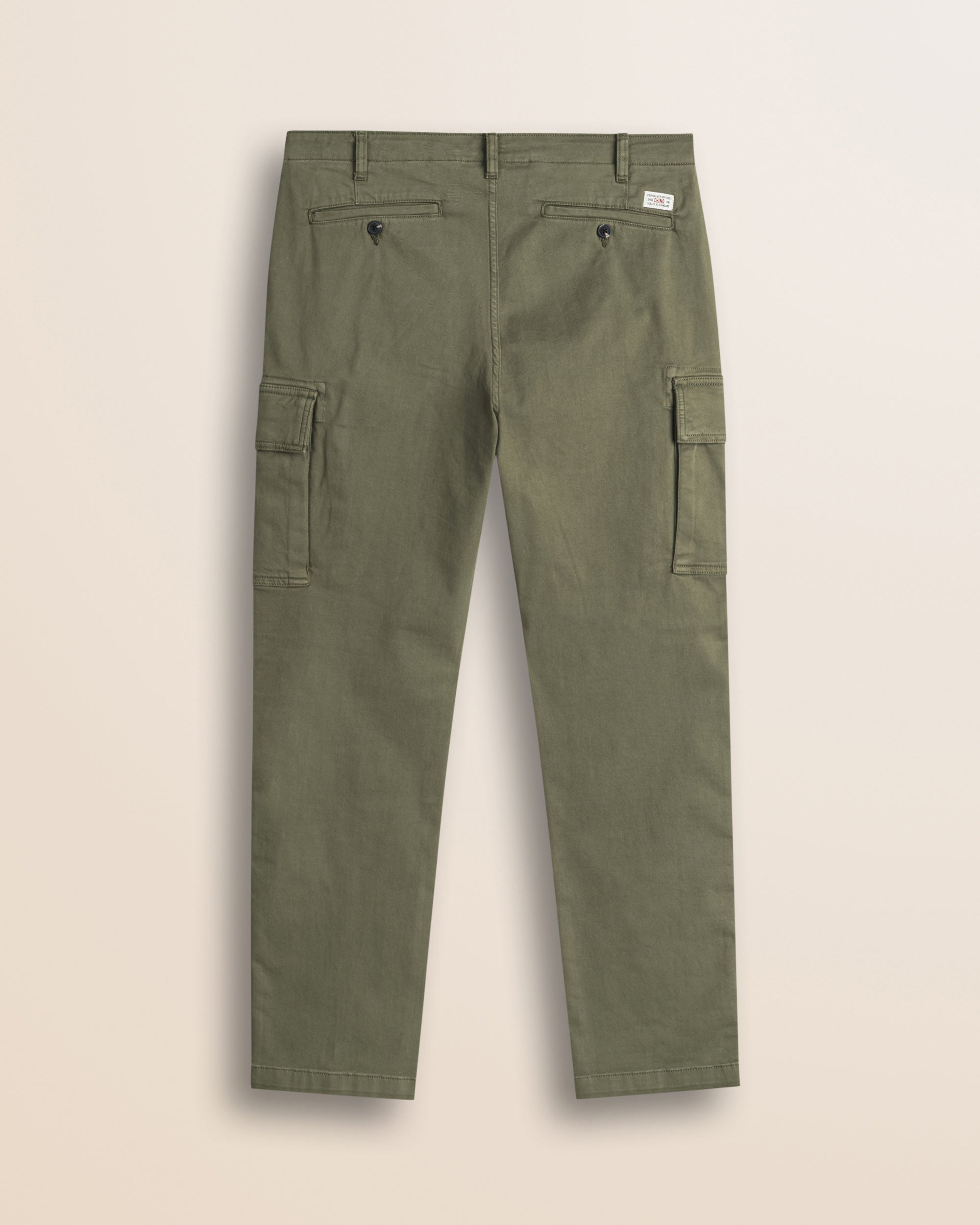 Pantalone Cargo in Gabardina Regular Fit retro - Olive Night