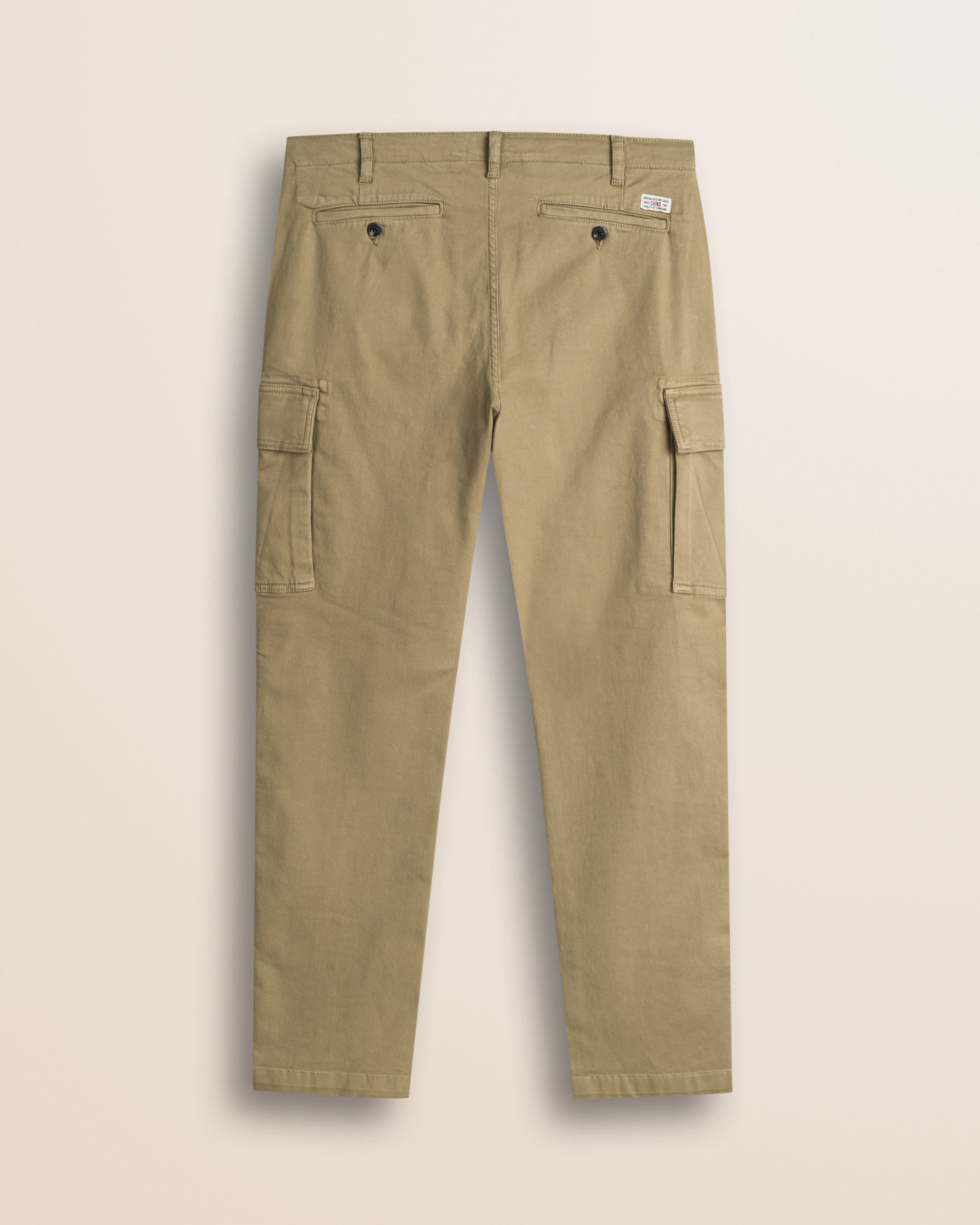 Pantalone Cargo in Gabardina Regular Fit retro - Elmwood Brown
