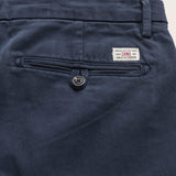 Pantalone Chino con Pence in Gabardina Relaxed Fit dettaglio retro - Navy Blue