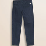 Pantalone Chino con Pence in Gabardina Relaxed Fit retro - Navy Blue