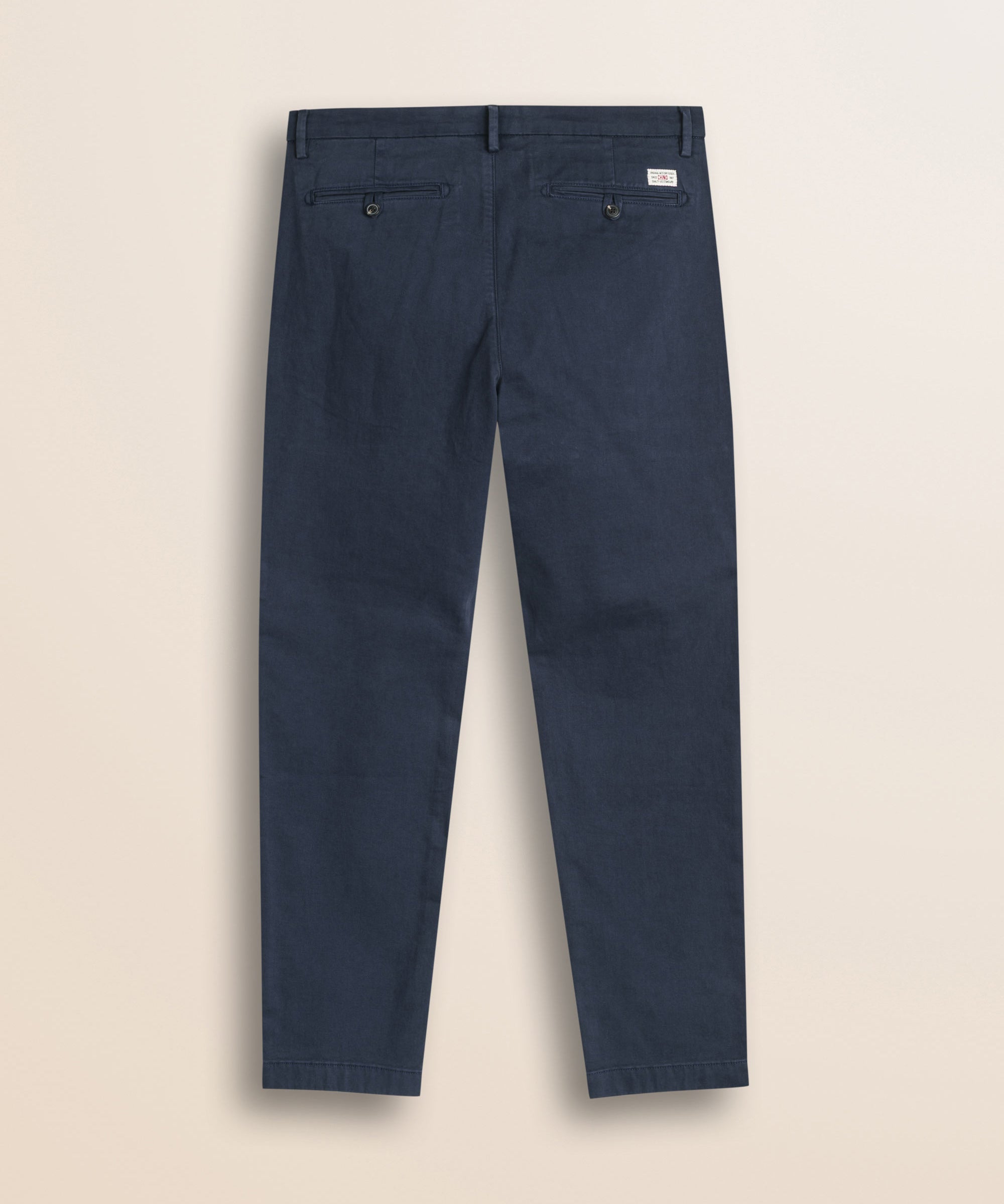 Pantalone Chino con Pence in Gabardina Relaxed Fit retro - Navy Blue