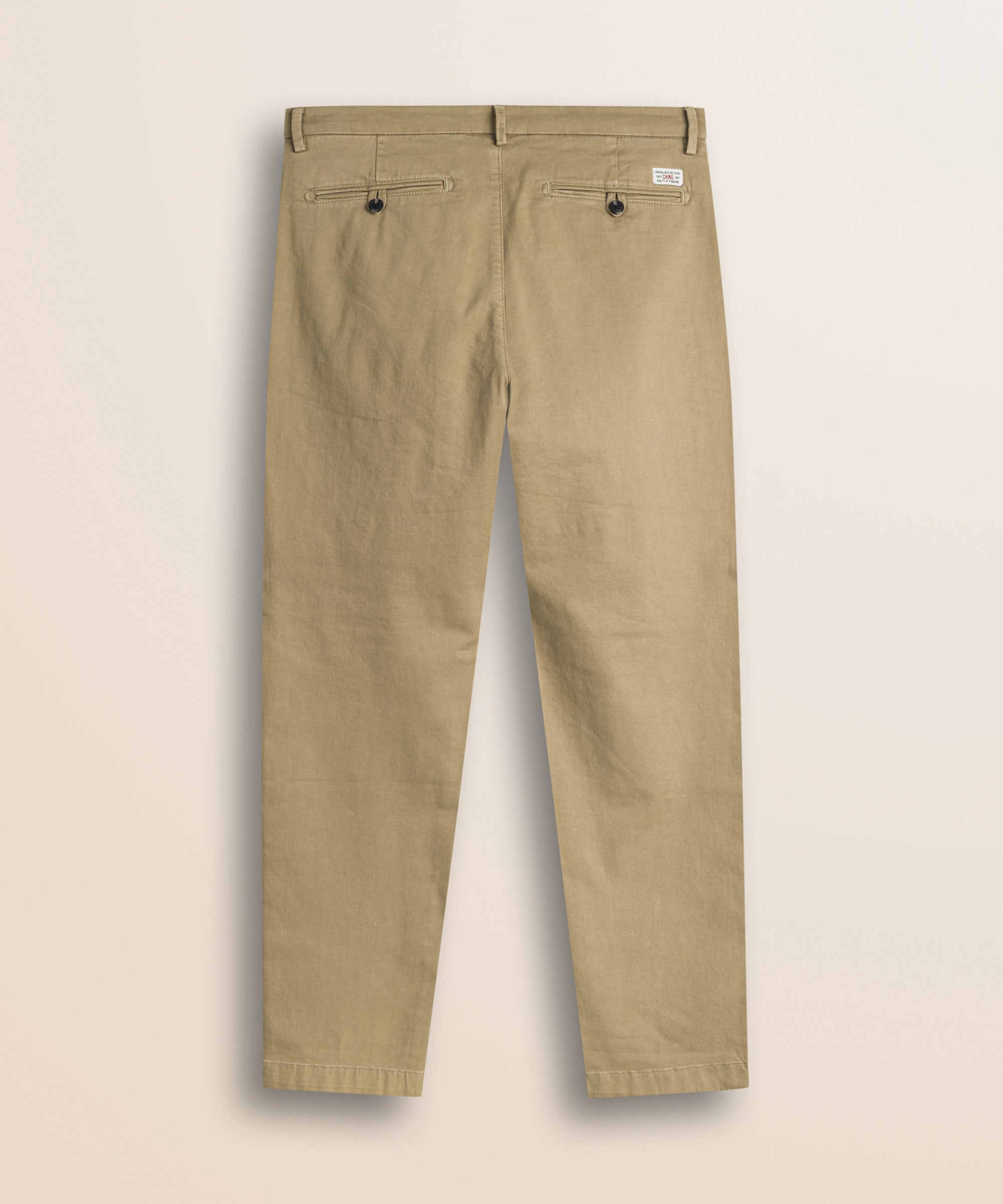 Pantalone Chino con Pence in Gabardina Relaxed Fit retro - Elmwood Brown