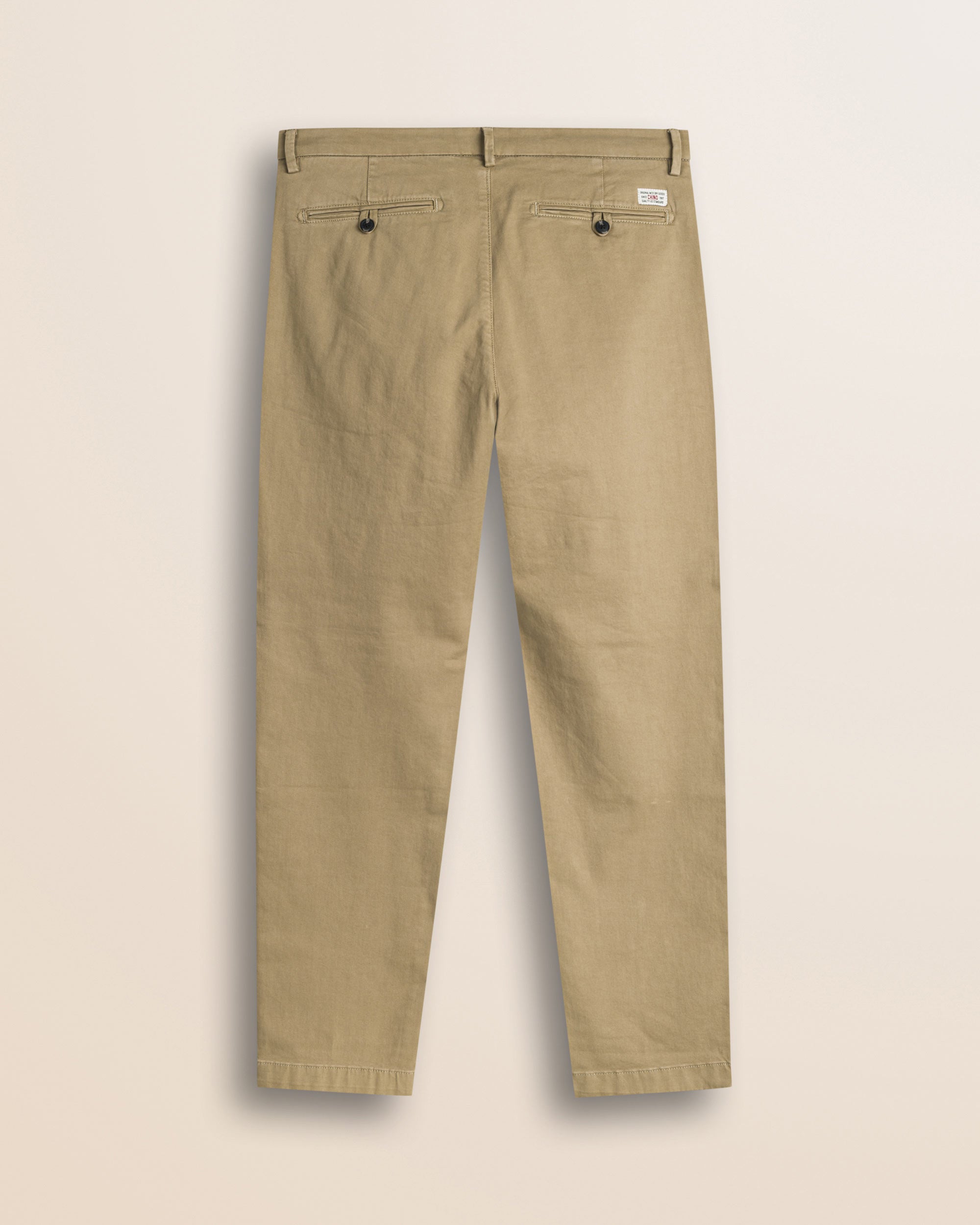 Pantalone Chino con Pence in Gabardina Relaxed Fit retro - Elmwood Brown