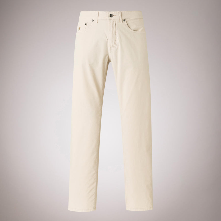 Five-pocket trousers in slim poplin