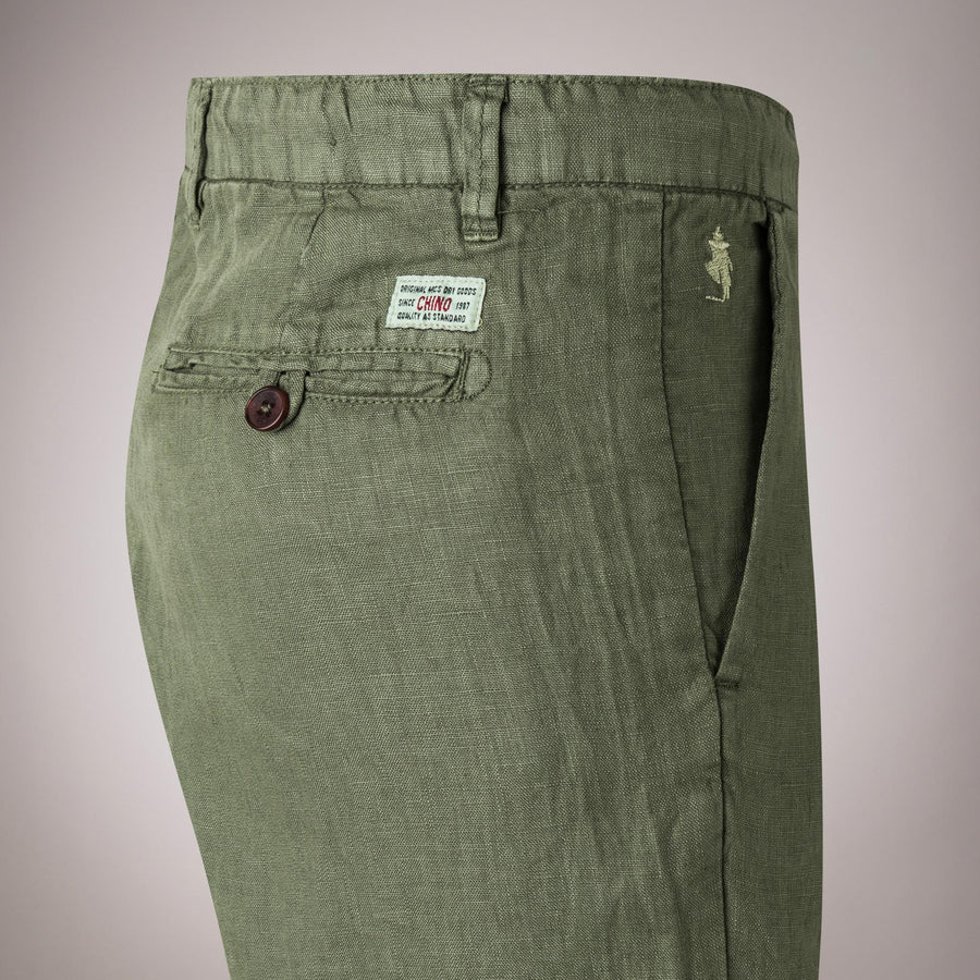 100% Linen Relaxed Fit Chino Trousers