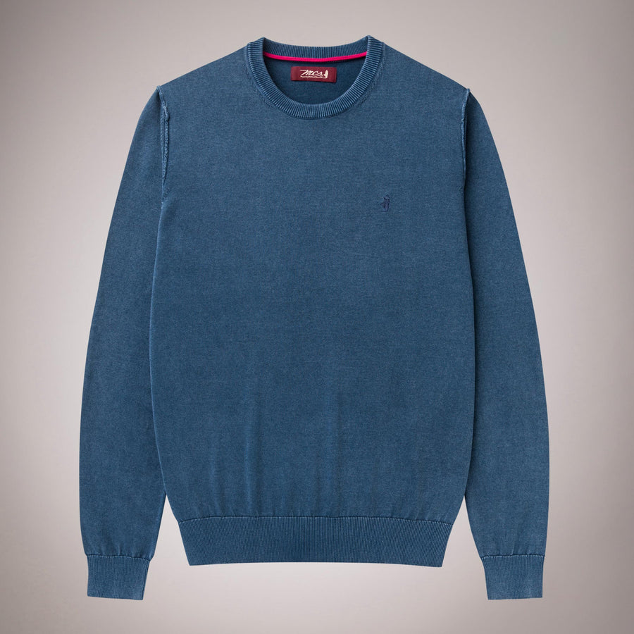 Overdyed Crew Neck Sweater 100% Cotton