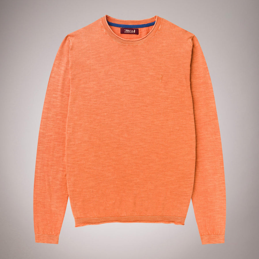 Crewneck sweater 100% slub cotton