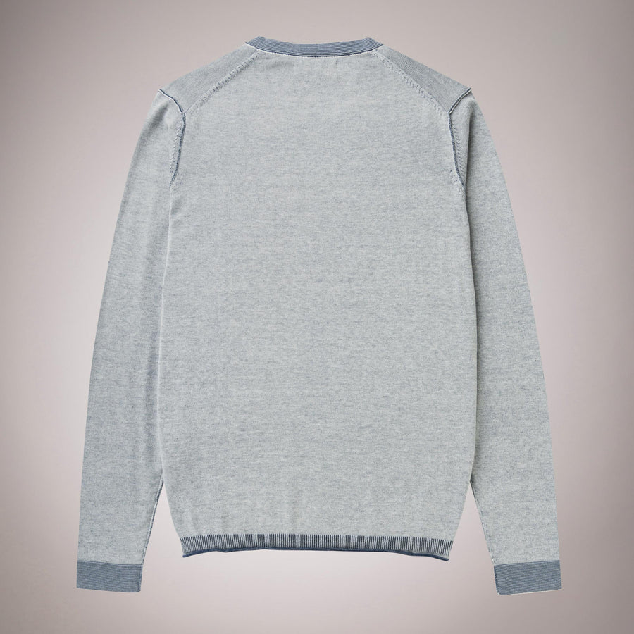 V-neck sweater 100% plain cotton