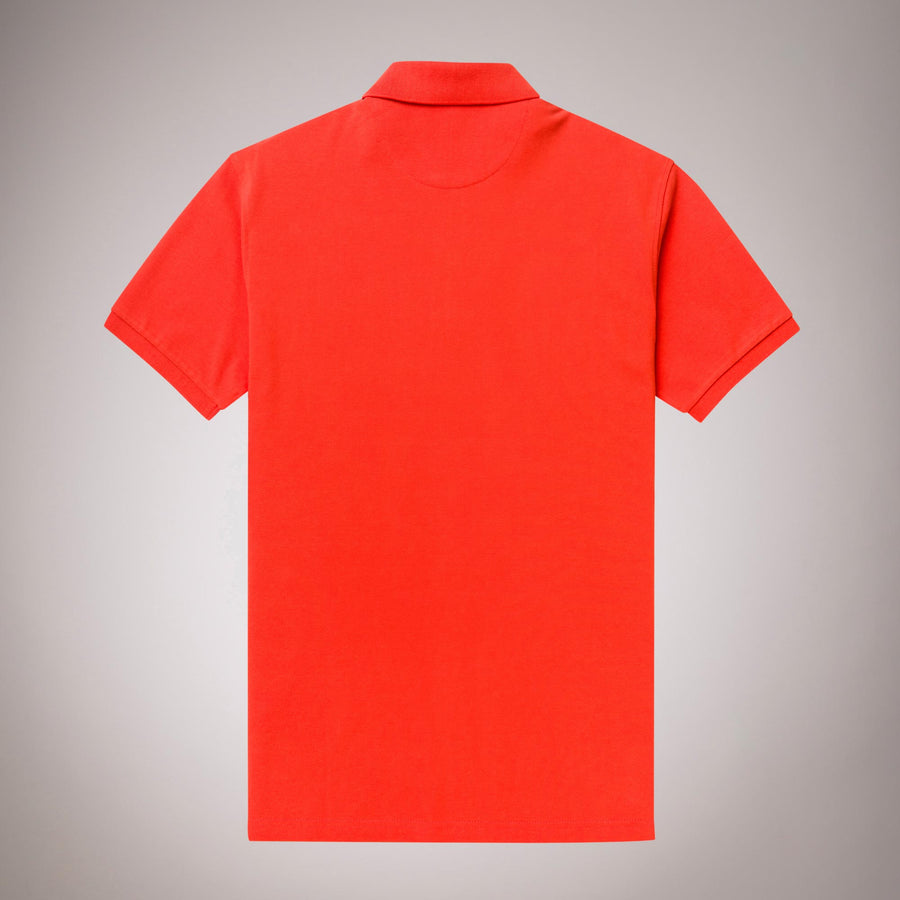 Solid colour polo shirt in stretch cotton