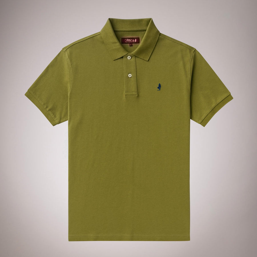 Solid colour polo shirt in stretch cotton