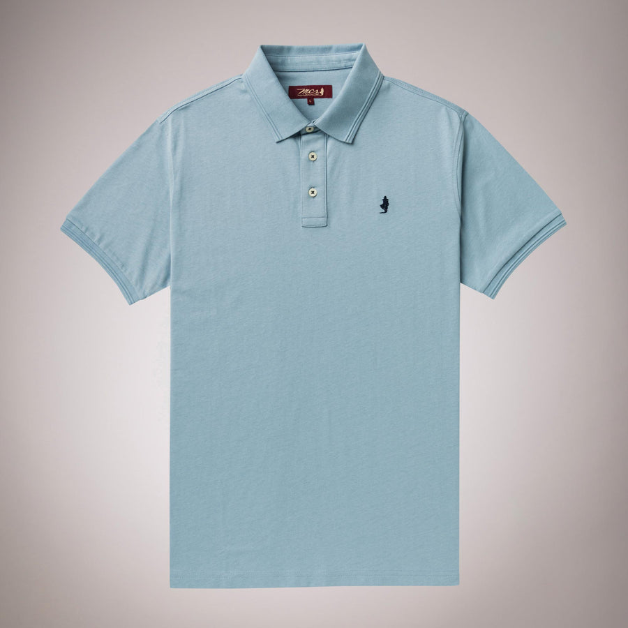 Solid color polo shirt in 100% cotton jersey