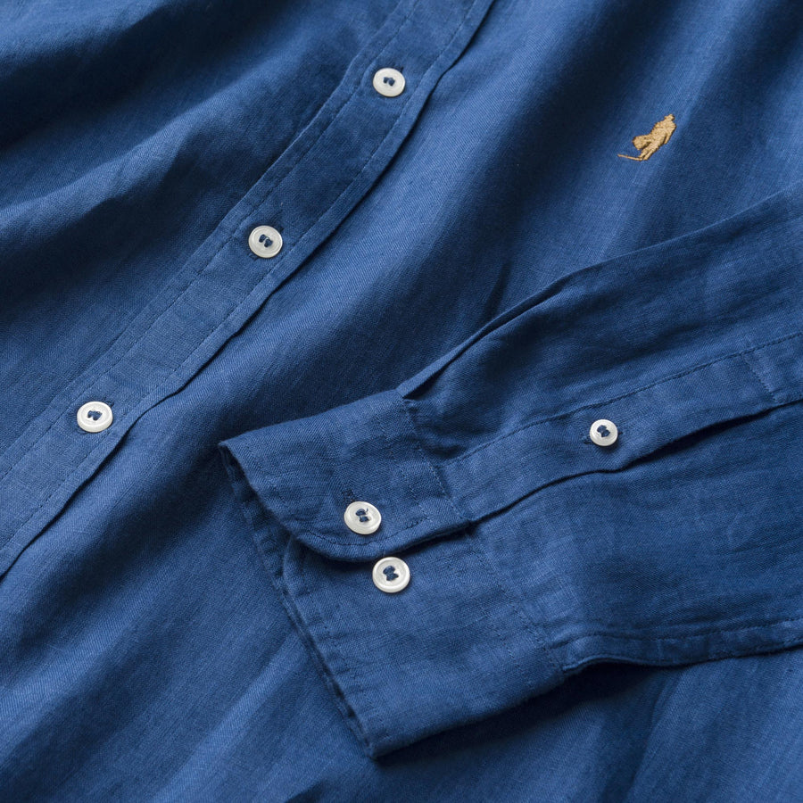 Camicia Button Down Colorata 100% Lino