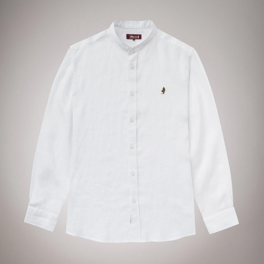 100% Linen Guru Shirt with Mandarin Collar